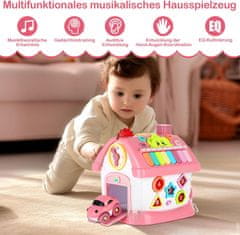 Nikcorp Interaktivna edukativna kućica 8u1, glazba i svjetla, sorter, sat, klavir i telefon, razvojne motoričke igračke za djecu