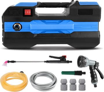 Nikcorp Električna pumpa za vodu 18V, kompatibilna s Makita baterijom, bežična vrtna pumpa 100W, set s crijevima i pištoljem