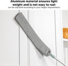 Nikcorp Metlica za prašinu od mikrovlakana s teleskopskom ručkom 140 cm, rastezljiva, fleksibilna i periva, za stropove i teško dostupna mjesta