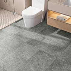 Nikcorp Samoljepljive vinilne podne pločice PVC, imitacija granita, siva, 30x30 cm, vodootporne, set 15 komada, za kuhinju i kupaonicu