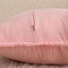 Nikcorp Pamučne jastučnice s resama Boho ružičaste 55x55 cm, set 4 kom, dekorativne navlake za jastuke, 100% pamuk