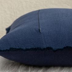 Nikcorp Pamučne jastučnice s resicama Boho, tamnoplave, 50x50 cm, set od 4 komada, moderne i mekane ukrasne navlake za jastuke