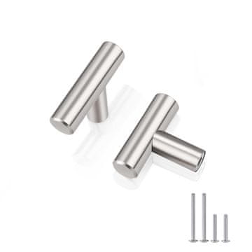 Nikcorp Ručke za Namještaj Kugle Srebrne 5 cm Set od 5 Komada, Moderne Ručke za Ormariće, Ladice i Komode, Metalik Završna Obrada