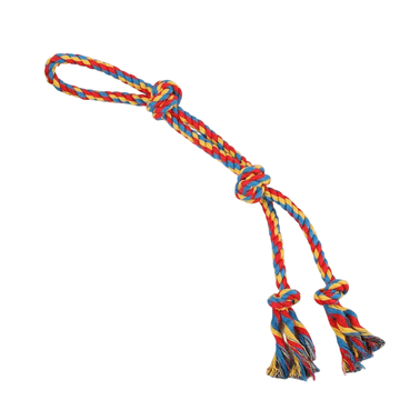 Nikcorp Igračka za pse uže za natezanje i žvakanje, iznimno izdržljiva pamučna žvakalica s 4 čvora za velike pse, duljina 60 cm