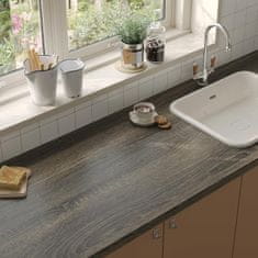 Nikcorp Samoljepljiva folija za namještaj i radne ploče tamno drvo oraha, vodootporna vinilna tapeta za obnovu, 40x300 cm