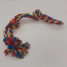 Nikcorp Igračka za pse uže za natezanje i žvakanje, iznimno izdržljiva pamučna žvakalica s 4 čvora za velike pse, duljina 60 cm