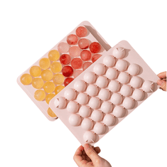 Nikcorp Kalupi za ledene kugle, silikonska posuda s poklopcem, set 2 komada, za okrugli led i koktele, ružičasta boja, 25 cm