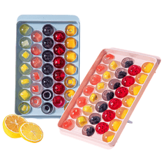 Nikcorp Kalupi za ledene kugle, silikonska posuda s poklopcem, set 2 komada, za okrugli led i koktele, ružičasta boja, 25 cm