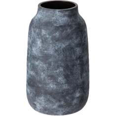 Nikcorp Keramička vaza za cvijeće, rustikalna tamnoplava dekorativna vaza 16,5 x 28 cm, moderna dekoracija za dom i pampas travu