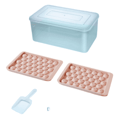 Nikcorp Kalupi za ledene kugle, silikonska posuda s poklopcem, set 2 komada, za okrugli led i koktele, ružičasta boja, 25 cm