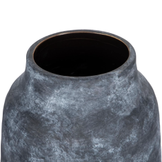 Nikcorp Keramička vaza za cvijeće, rustikalna tamnoplava dekorativna vaza 16,5 x 28 cm, moderna dekoracija za dom i pampas travu
