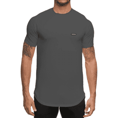 Nikcorp Muška sportska majica kompresijska za trening pamučna siva veličina L muscle fit rastezljiva za teretanu i trčanje
