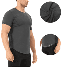 Nikcorp Muška sportska majica kompresijska za trening pamučna siva veličina L muscle fit rastezljiva za teretanu i trčanje