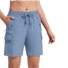 Nikcorp Ženske cargo kratke hlače sportske za trekking i trening lagane brzosušeće s džepovima plave veličina L