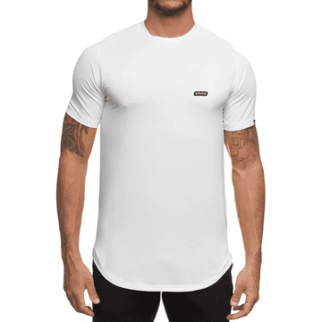 Nikcorp Muška sportska majica za trening kompresijska bijela pamučna L, rastezljiva majica uz tijelo za teretanu, trčanje i crossfit