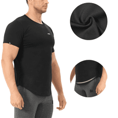 Nikcorp Muška sportska majica za trening, kompresijska, pamučna, Muscle Fit kroj, visoka prozračnost, crna, veličina M