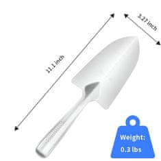 Nikcorp Lopatice za prosijavanje pijeska i zemlje, set 2 komada, nehrđajući čelik, sito i grabilica za detekciju metala, srebrna