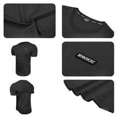 Nikcorp Muška sportska majica za trening, kompresijska, pamučna, Muscle Fit kroj, visoka prozračnost, crna, veličina M