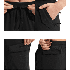 Nikcorp Ženske 3/4 planinarske hlače Cargo, vodootporne sportske capri hlače za trekking i boravak na otvorenom, crne, veličina M