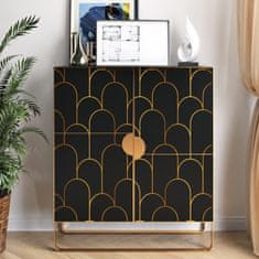 Nikcorp Samoljepljiva folija za namještaj i zidove, crno-zlatna, vinilna tapeta, vodootporna, 44,5 x 300 cm, 1,33 m2