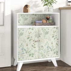 Nikcorp Samoljepljiva folija za namještaj i zidove, cvjetni motiv, bež vinilna tapeta, vodootporna, 44,5 x 300 cm, 1,33 m2