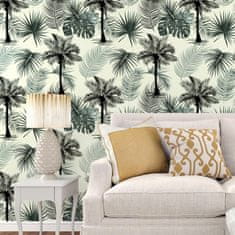 Nikcorp Samoljepljiva tapeta s motivom palmi za zidove i namještaj, dekorativna vinilna folija, zelena, 44,5 x 300 cm