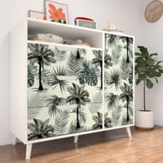 Nikcorp Samoljepljiva tapeta s motivom palmi za zidove i namještaj, dekorativna vinilna folija, zelena, 44,5 x 300 cm