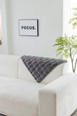 Nikcorp Navlaka za sofu i kauč, protuklizna, mekani pliš, zaštitni prekrivač za namještaj, siva boja, dimenzije 90x240 cm