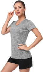 Nikcorp Ženska sportska majica kratkih rukava, set od 3 komada, za trening, fitness i trčanje, V-izrez, brzosušeća, veličina S