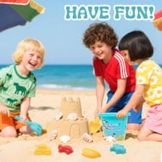 Nikcorp Set igračaka za plažu i pješčanik, 20 elemenata, uključuje kanticu, lopaticu, grabljice i kalupe, višebojni set za djecu