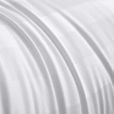 Nikcorp Jastučnice 80x80 cm set 2 komada, bijele sa satenskim prugama, mikrovlakna, skriveni patentni zatvarač, hotelski dizajn