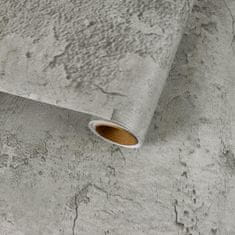 Nikcorp Samoljepljiva tapeta s efektom betona, siva vinilna zidna obloga za namještaj i kuhinju, vodootporna, 60x300 cm