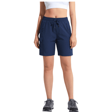 Nikcorp Ženske cargo kratke hlače sportske treking brzosušeće lagane s 6 džepova tamnoplave XXL za trening i planinarenje