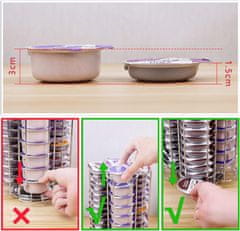 Nikcorp Stalak za Tassimo kapsule za kavu, rotirajući dozator 360°, kapacitet 52 kapsule, kromirani, srebrni, 18,2x18,2x24,5 cm