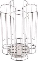 Nikcorp Stalak za Tassimo kapsule za kavu, rotirajući dozator 360°, kapacitet 52 kapsule, kromirani, srebrni, 18,2x18,2x24,5 cm