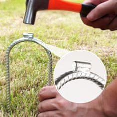 Nikcorp Klinovi za šator i zemljana sidra 30 cm, pocinčani čelik, U-oblik, set 8 komada, za trampoline, ljuljačke i cerade