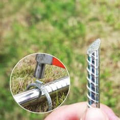 Nikcorp Klinovi za šator i zemljana sidra 30 cm, pocinčani čelik, U-oblik, set 8 komada, za trampoline, ljuljačke i cerade