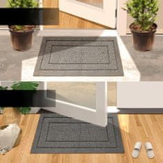 Nikcorp Otirač za vrata protuklizni, upijajući otirač za ulaz i cipele, periv u perilici, siva boja, dimenzije 80 x 120 cm