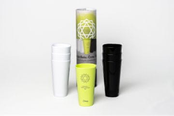 Skaza set od 7 čaša, bijela, crna, zelena (102472)