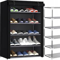 Dexxer Prijenosni ormarić za cipele s policama 90 cm s crnim poklopcem