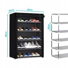 Dexxer Prijenosni ormarić za cipele s policama 90 cm s crnim poklopcem