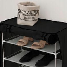 Dexxer Prijenosni ormarić za cipele s policama 90 cm s crnim poklopcem