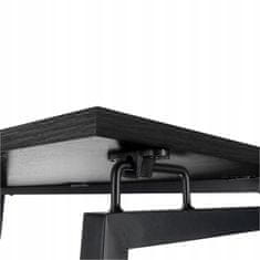 Ruhhy Višenamjenski sklopivi drveni stol crne boje 80x75x40cm