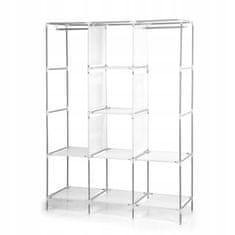 Dexxer XL prijenosni ormar s policama za odjeću 167 cm s poklopcem sivi