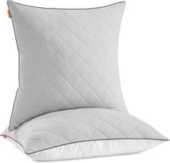 Songmics Jastuk za krevet set od 2 80x80x18 cm siva