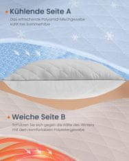 Songmics Jastuk za krevet set od 2 80x80x18 cm siva