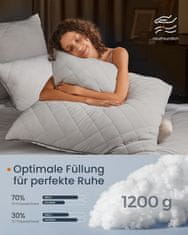 Songmics Jastuk za krevet set od 2 80x80x18 cm siva