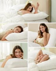 Songmics Jastuk za krevet set od 2 80x80x20 cm bijela