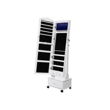 Songmics Ormarić za nakit JBC61W 45x35x155 cm bijela