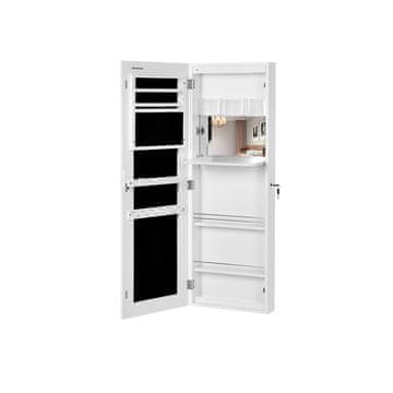 Songmics Ormarić za nakit 108x10x372 cm bijela